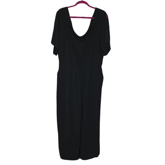 New City Chic Jumpsuit Plus Size 16 Crop Wide Leg Off Shoulder Stretch *No Belt* - Picture 3 of 7